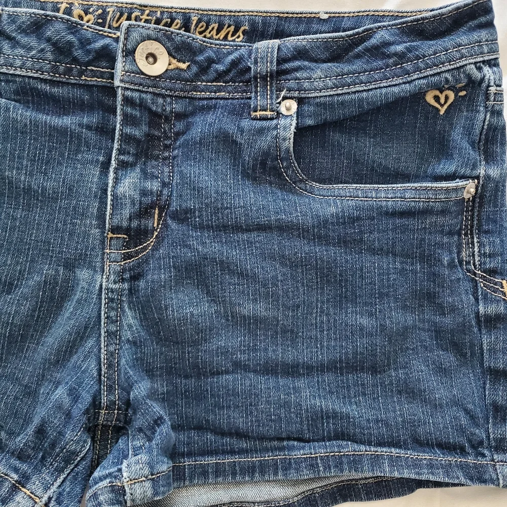 Justice Jean Denim Shorts‎ Simply Low Girls Size 16 1/2 Regular